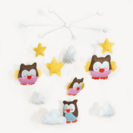 <a href="https://www.kullaloo.de/shop/bastelanleitung-mobile-filz-eulen/" target="_self">Eulen Babymobile</a> Schnittmuster Mobile Filz-Eulen "KULLA & LOU"