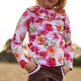 Schnittmuster Pullover / Top Rüschenshirt „MERRY“: Probenähergebnis von Näh-Meschine Schnittmuster Pullover / Top Rüschenshirt "MERRY": Probenähergebnis von Näh-Meschine